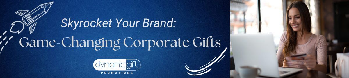 Person shopping online discovers the best custom corporate gifts from Dynamic Gift Canada.