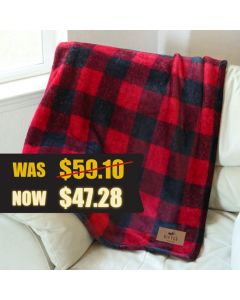 Black Friday Special - Was $59.10, Now $47.28! Customized Lumberjack Plaid Blankets.