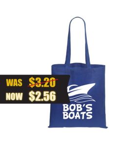 Black Friday Special - Was $3.20, Now $2.56! Custom printed non woven convention totes.