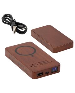 Mahogany Power Bank & Wireless Charger (5000mAh)