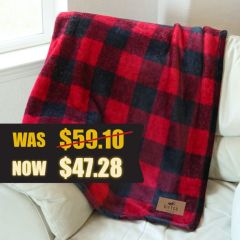 Black Friday Special - Was $59.10, Now $47.28! Customized Lumberjack Plaid Blankets.