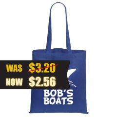 Black Friday Special - Was $3.20, Now $2.56! Custom printed non woven convention totes.