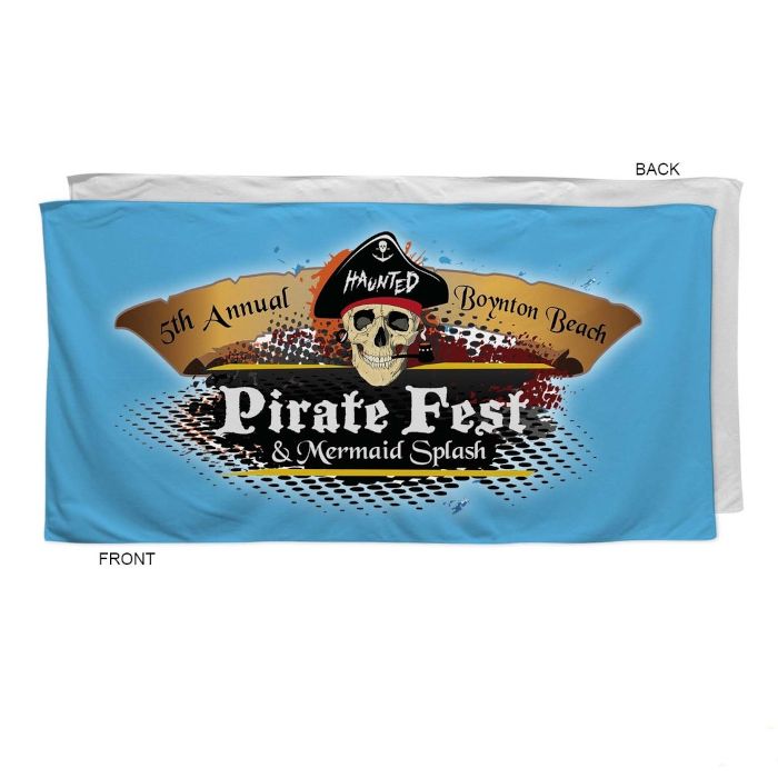 Large Custom Printed Beach Towels Branded at Great Prices