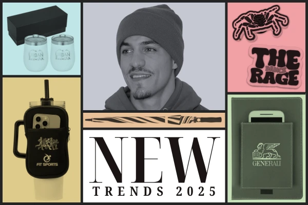 New Trends for 2025 - Trending promotional products, top staff picks, new arrivals and popular swag all just waiting for your custom design!