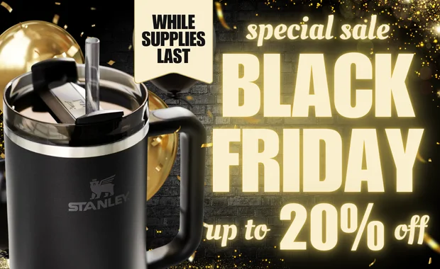 Black Friday - Enjoy discounts of up to 20% off some of our most popular products, including Stanley Mugs and Custom Printed Tents!