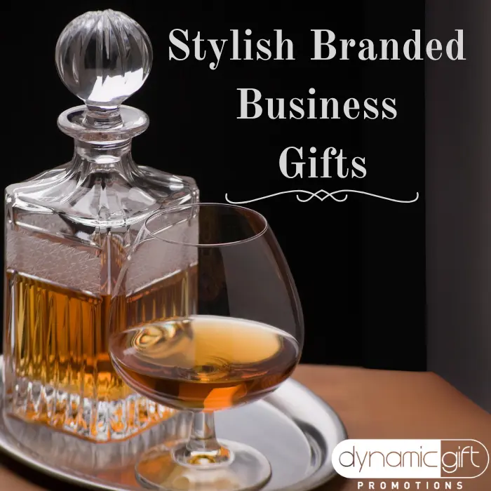 Custom traditional glassware and decanters for branded business gifts from Dynamic Gift, Ontario.