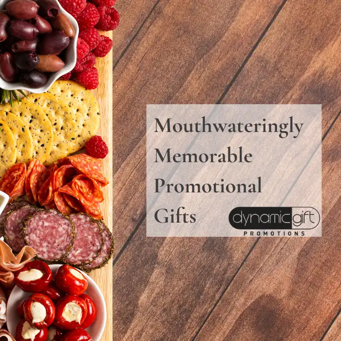 Custom logo charcuterie boards from Dynamic Gift Canada promote memorable marketing moments.