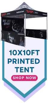 Check out our 10x10 Custom Printed Tents, perfect for big branding at your next event or trade show!